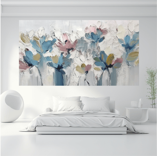 لوحة جدارية بتصميم ورد مودرن