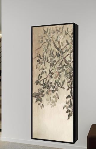 دولاب عبايات مبتكر مع باب للوحة جدارية يبغى لون ال...