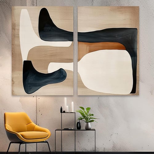 طقم مكون من عدد لوحتين بتصميم مودرن