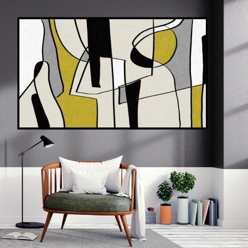 لوحة جدارية تجريدية بتصميم مودرن