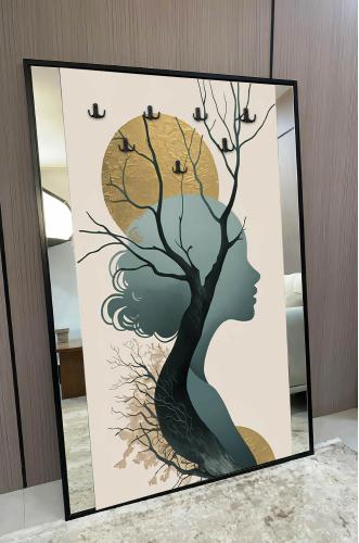 لوحة فنية مع مرايا وعلاقات