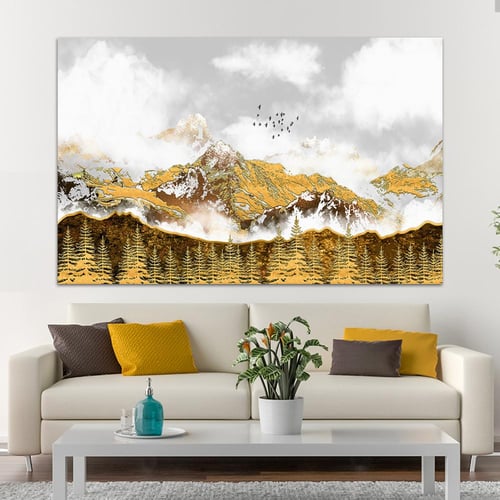 لوحة جدارية تجريدية بتصميم مودرن