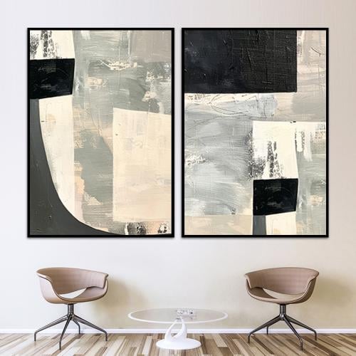 طقم مكون من عدد لوحتين بتصميم مودرن