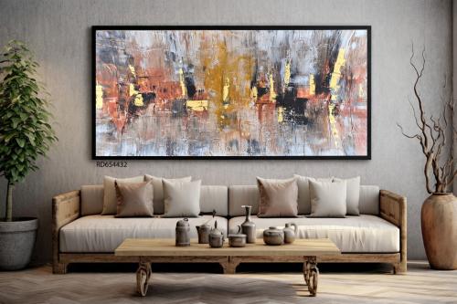 لوحة جدارية تجريدية بتصميم مودرن