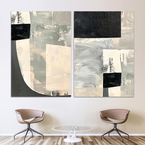 طقم مكون من عدد لوحتين بتصميم مودرن