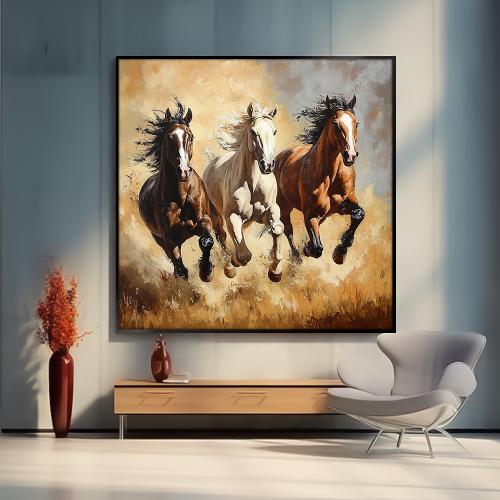 لوحة خيول بتصميم مودرن