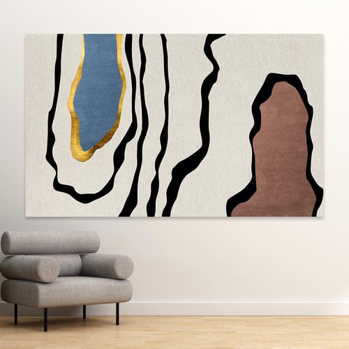 لوحة جدارية تجريدية بتصميم مودرن