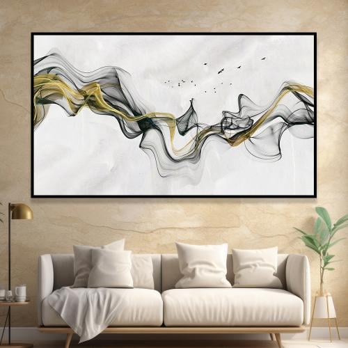 لوحة جدارية تجريدية بتصميم مودرن