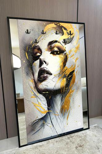 لوحة فنية مع مرايا وعلاقات