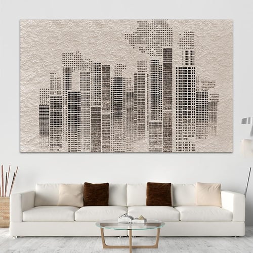 لوحة جدارية تجريدية بتصميم مودرن