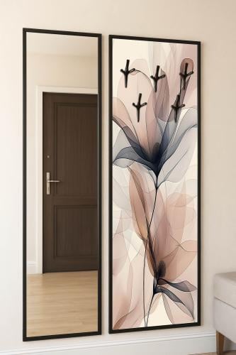 لوحة فنية مع مرايا وعلاقات