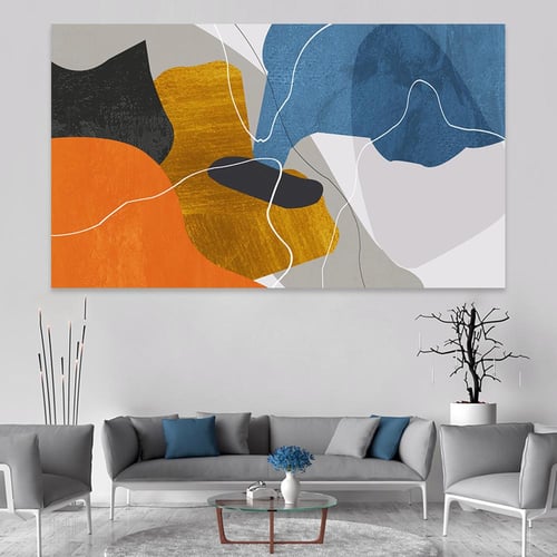 لوحة جدارية تجريدية بتصميم مودرن