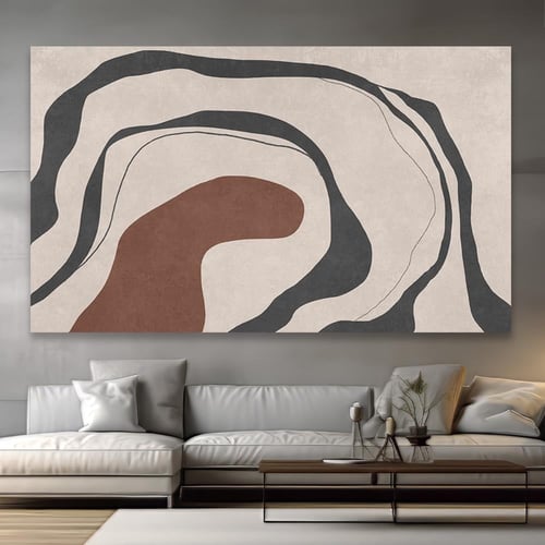 لوحة جدارية تجريدية بتصميم مودرن