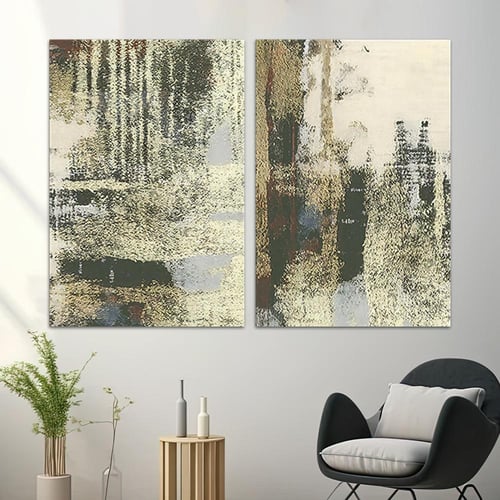 طقم مكون من عدد لوحتين بتصميم مودرن