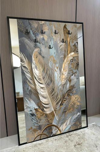 لوحة فنية مع مرايا وعلاقات