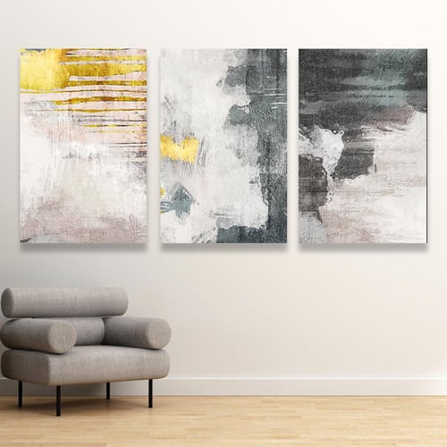 طقم من 3 لوحات بصميم مودرن