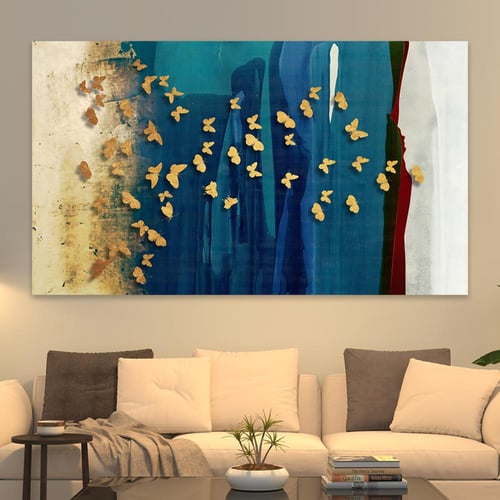 لوحة جدارية تجريدية بتصميم مودرن