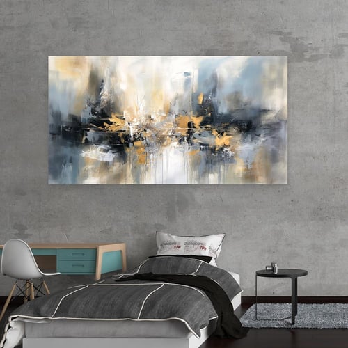 لوحة جدارية تجريدية بتصميم مودرن