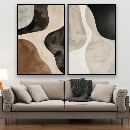 طقم مكون من عدد لوحتين بتصميم مودرن