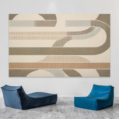 لوحة جدارية تجريدية بتصميم مودرن