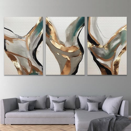 طقم من 3 لوحات بصميم مودرن