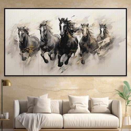 لوحة خيول بتصميم مودرن