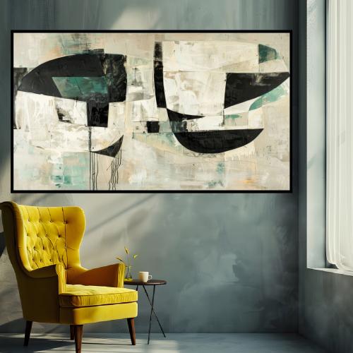 لوحة جدارية تجريدية بتصميم مودرن