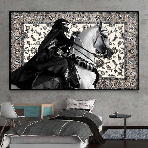 لوحة خيول بتصميم مودرن