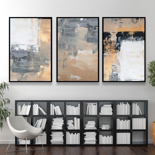 طقم من 3 لوحات بصميم مودرن