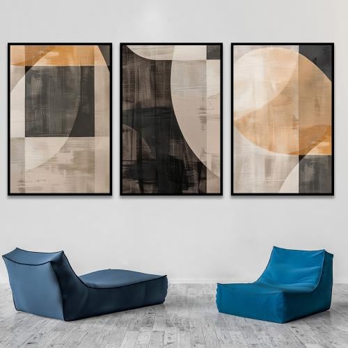 طقم من 3 لوحات بصميم مودرن
