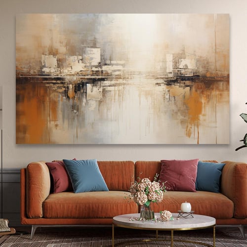 لوحة جدارية تجريدية بتصميم مودرن