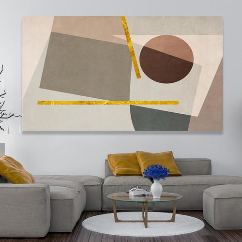 لوحة جدارية تجريدية بتصميم مودرن