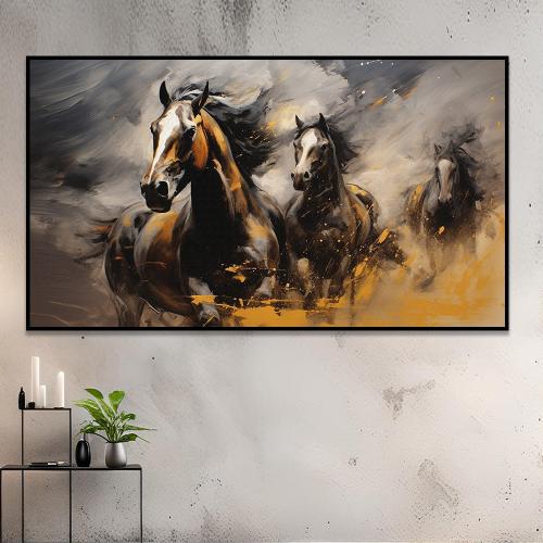 لوحة خيول بتصميم مودرن