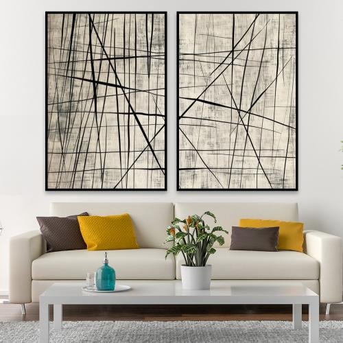 طقم مكون من عدد لوحتين بتصميم مودرن