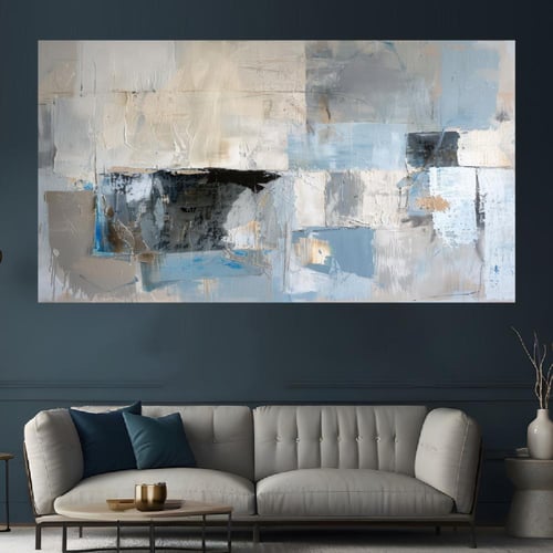 لوحة جدارية تجريدية بتصميم مودرن