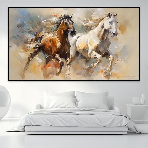 لوحة خيل بتصميم مودرن