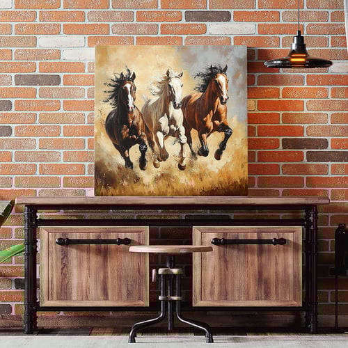 لوحة خيول بتصميم مودرن