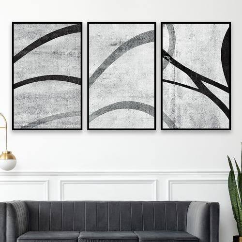 طقم من 3 لوحات بصميم مودرن