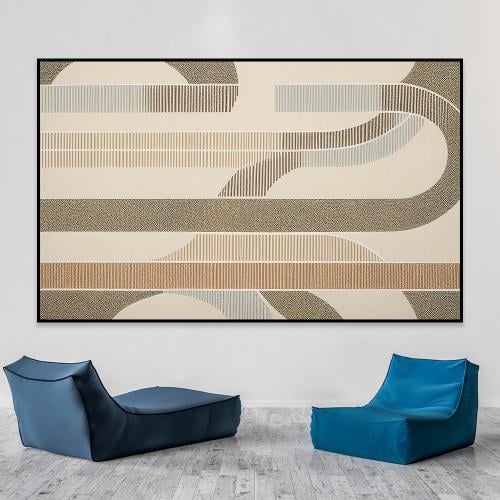 لوحة جدارية تجريدية بتصميم مودرن