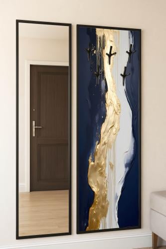 لوحة فنية مع مرايا وعلاقات