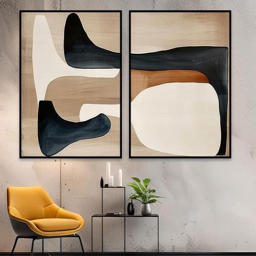 طقم مكون من عدد لوحتين بتصميم مودرن