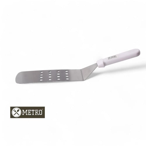 مشحاف استيل معكوب مخرم يد ابيض 7.5*20 سم