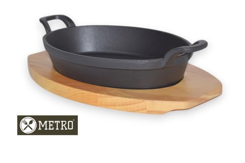 طاجن اسود بيضاوي بيدين 24 سم