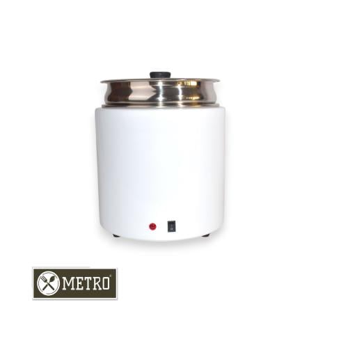 white soup warmer