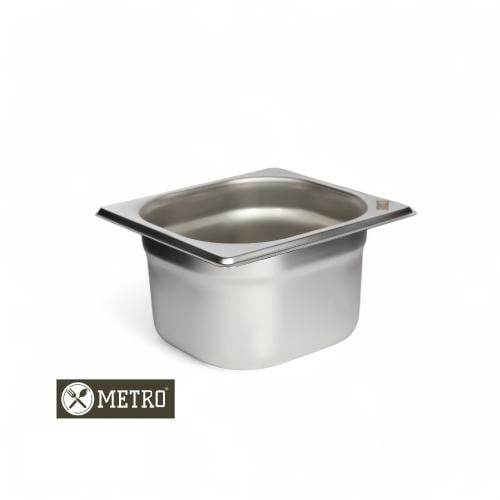 GN Pan Steel 1/6 حوض استيل 1/6 عمق 6.5 سم