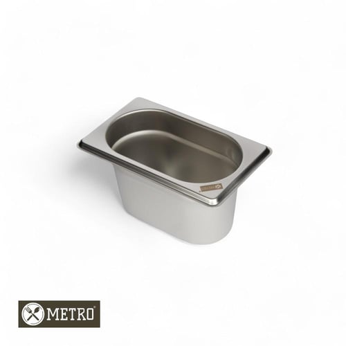 GN Pan Steel 1/9 حوض استيل 1/9 عمق 6.5 سم