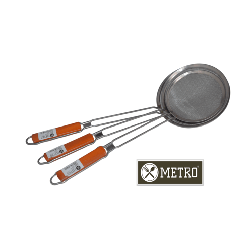 مصفاة استيل بيد خشب 5 انش