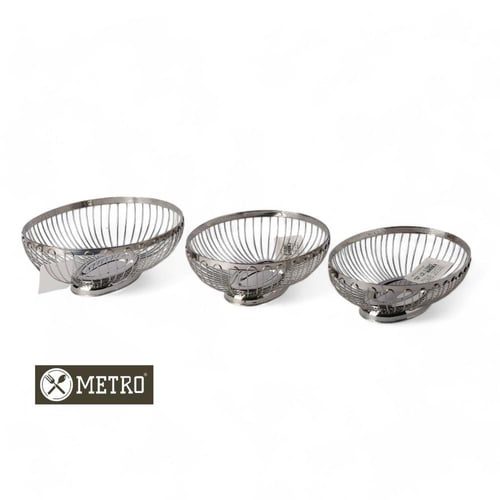 سلة خبز استيل بيضاوى 24 سم