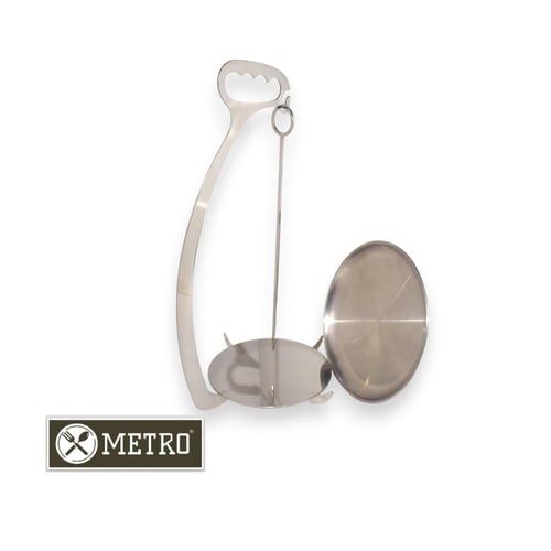 سيخ مشويات فضي مع صحن