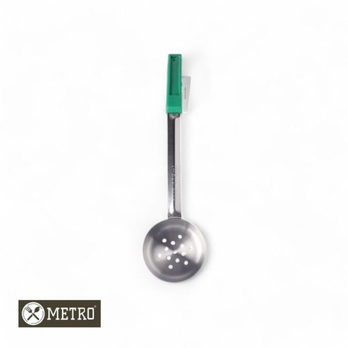 مغرفة استيل مخرم يد ملون 4 اونص